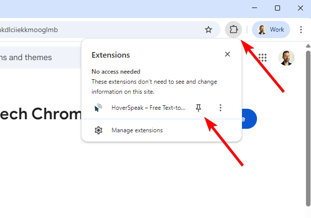 Pin extension in Chrome toolbar